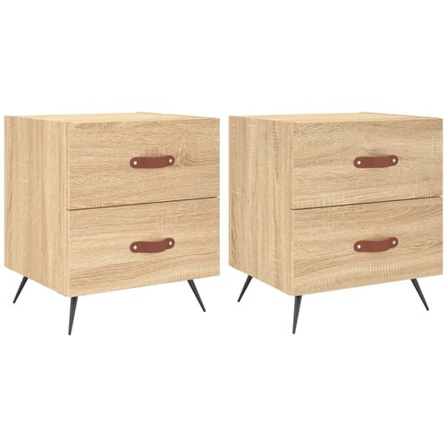 vidaXL Nočna omarica 2 kosa sonoma hrast 40x35x47,5 cm inženirski les, (20808966) Cene