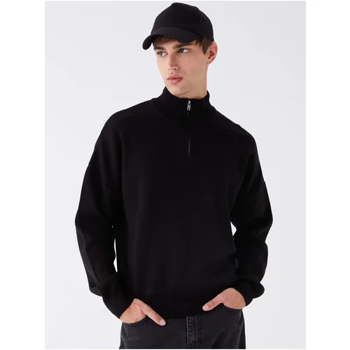 LC Waikiki Standing Collar Long Sleeved Men's Knitwear Sweater