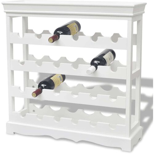 VidaXL Omarica za vino Abreu bela Slike
