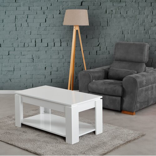 Hanah home Club sto Polica 104x47x56cm Bijela Cijene