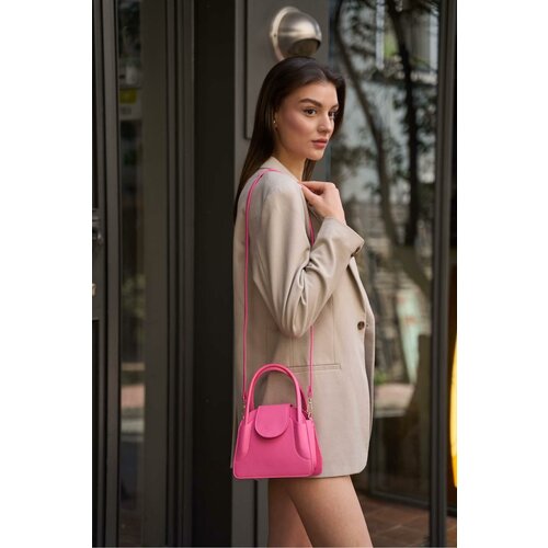 Madamra Women's Pink Maja Clamshell Mini City Women's Bag - Slike