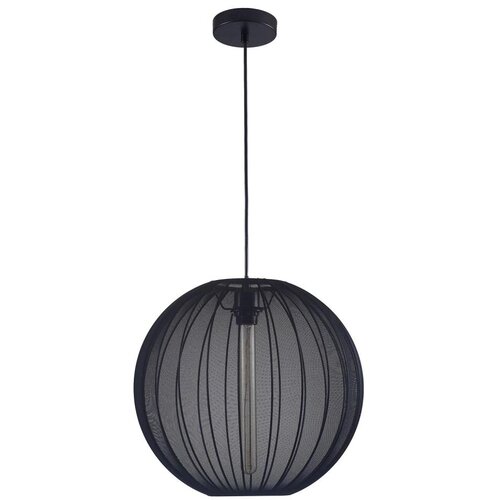Viseći luster SENSAI na sajli, 1x E27 (maks. 20 W), 230 V, prečnik 40 cm, crne boje Slike