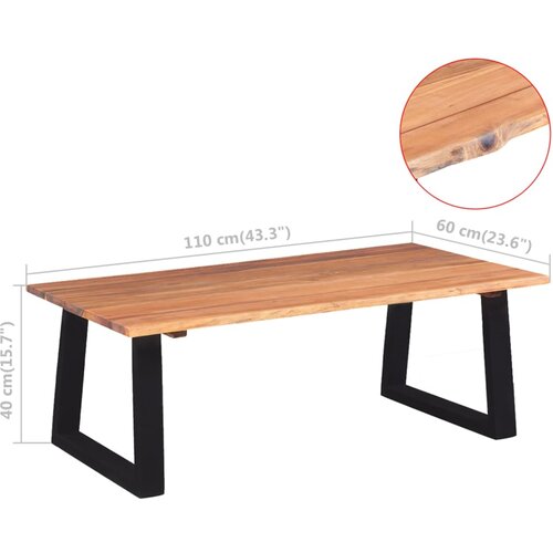  Stolić za Kavu Masivno Drvo Akacije 110x60x40 cm Slike
