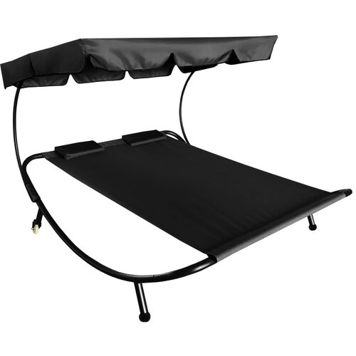Aga Vrtna ležaljka za dvije osobe s baldahinom - ST230088-BLACK- crna Slike