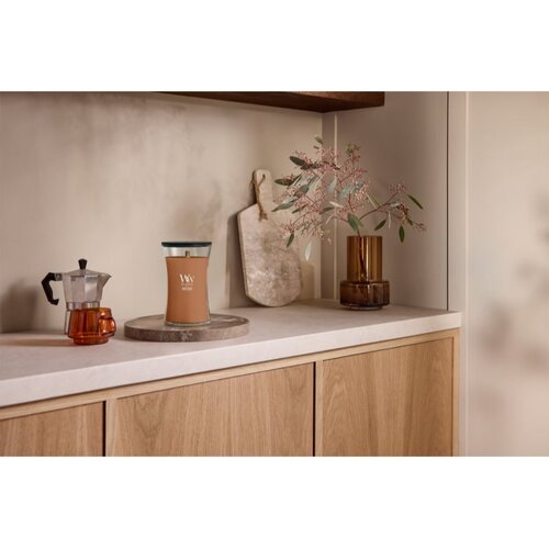 WoodWick Radiant Amber di&amp;scaron;eča sveča z lesenim stenjem 610 g Slike
