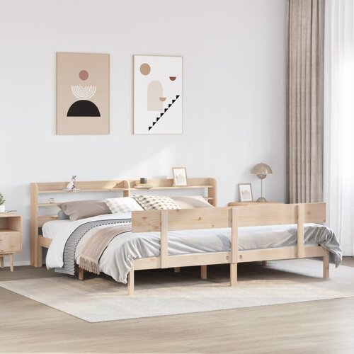 Furnova Posteljni okvir brez vzmetnice 180x200 cm trdna borovina, (21939183) Slike