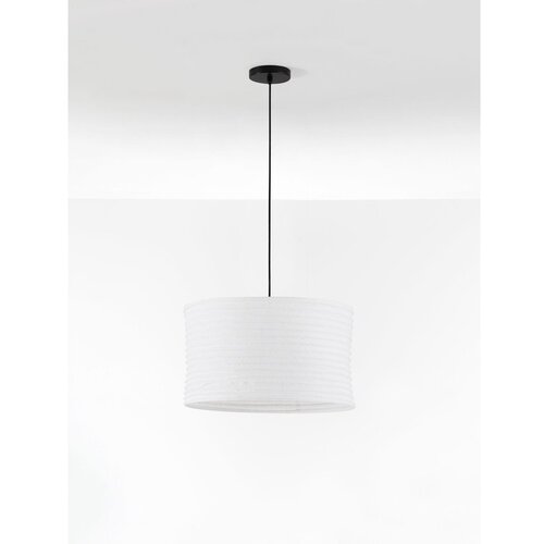 Nova Luce Bela lanena viseča svetilka &amp;oslash; 50 cm Linnet &amp;ndash; Slike