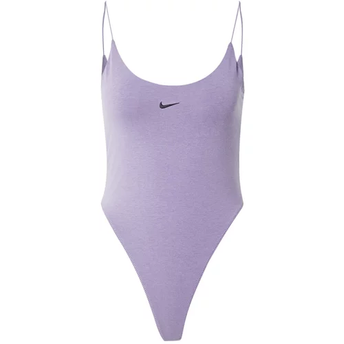 Nike Sportswear Bodi majica lila / crna
