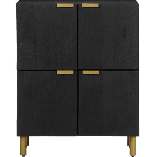  Komoda crna 60 x 33 x 75 cm konstruirano drvo Slike