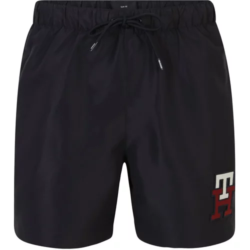 Tommy Hilfiger Kratke kopalne hlače marine / temno rdeča / črna / bela
