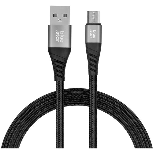 Blue Star USB kabel 2A, najlonska pletenica 1,2 m, Črna, (5000191838) Cene