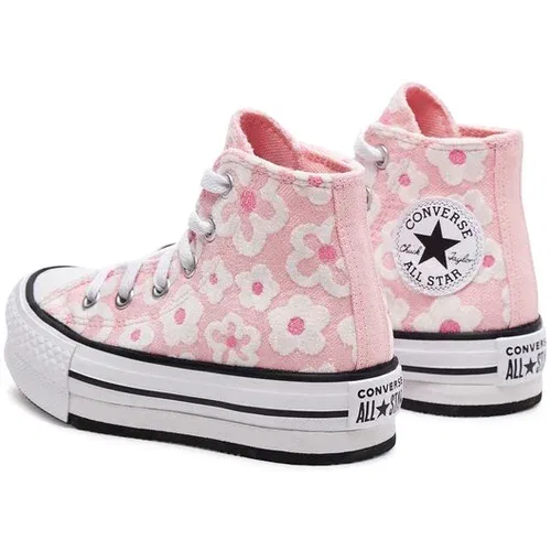 Converse Modne superge Chuck Taylor All Star Lift Platform Floral Embroidery A06325C Roza