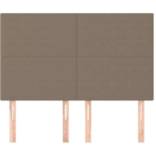  Uzglavlje boje taupe 144x5x118/128 cm tkanina Slike