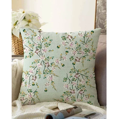 Minimalist Cushion Covers zelena jastučnica s udjelom pamuka Bloom, 55 x 55 cm