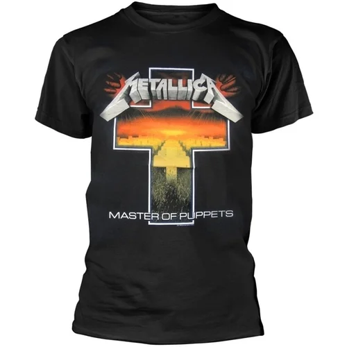 Metallica Majica Master Of Puppets Cross Moška Black L