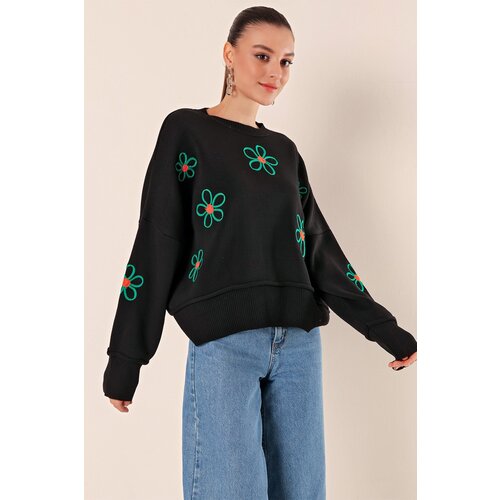 Bigdart Oversize Poncho Sweater - Black Slike