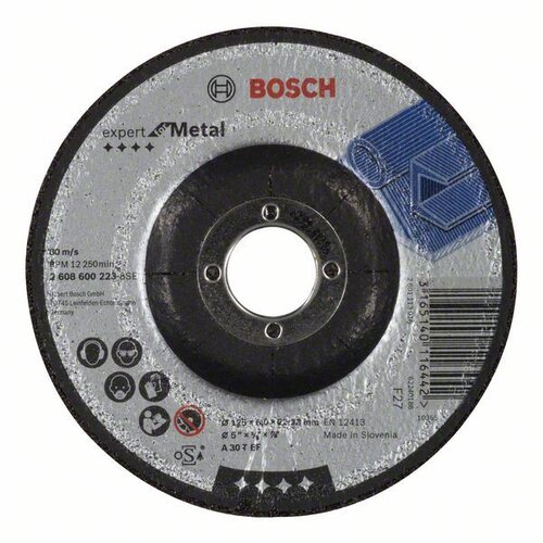 Bosch Brusna ploča ispupčena Expert for Metal 2608600223, A 30 T BF, 125 mm, 6,0 mm Slike
