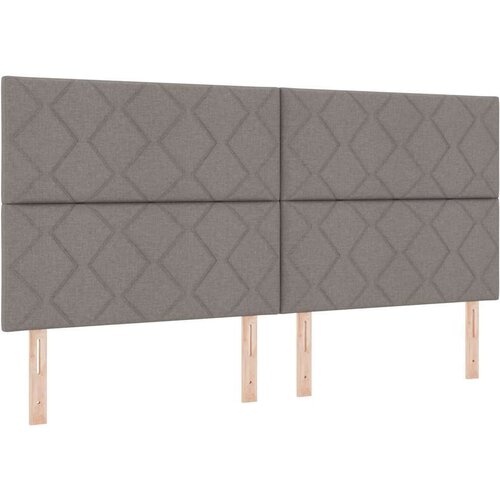 Box spring krevet Sivo-smeđa 200 x 200 cm tkanina Slike