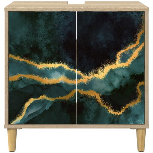  Kupaonski ormar WIJHE Sonoma 60 x 40 x 60 cm Konstruirano drvo Slike