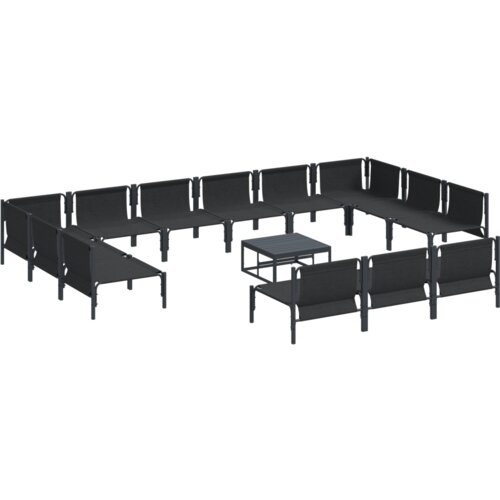 vidaXL Sjedeća garnitura za vrt 14 pcs Antracit Čelik Cijene