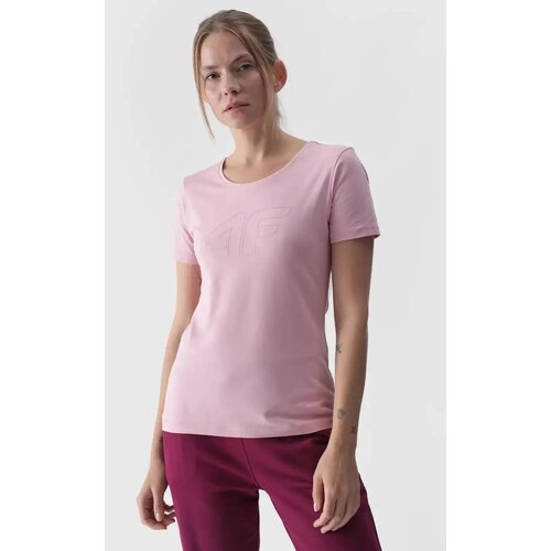 4f Women's T-Shirt With Print Pink WMM00TTS Cene