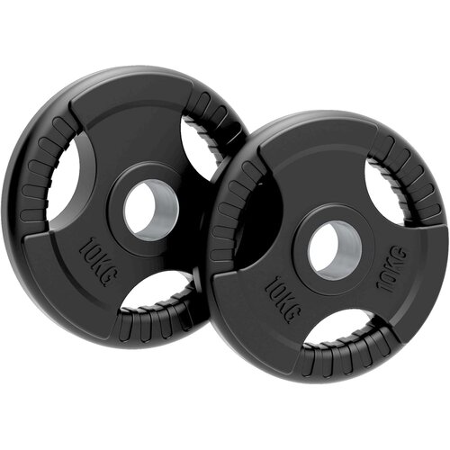 Monster Olimpijske gumijaste uteži Tri-Grip, črne, pari, kompleti 10 kg, par, (5000278686) Cene