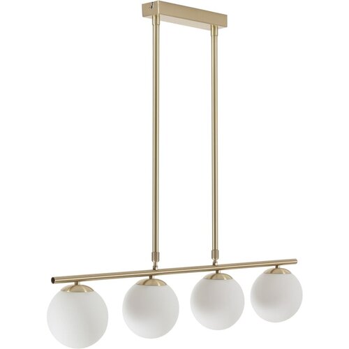 Kave Home stropna svetilka s steklenim senčnikom v beli in zlati barvi ø 14 cm mahala - kave home Cene