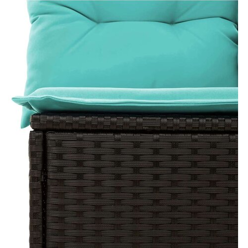  Vrtna garnitura - 14-dijelni set vrtnih sofa s jastucima poliratan crni - Crna 1 Slike