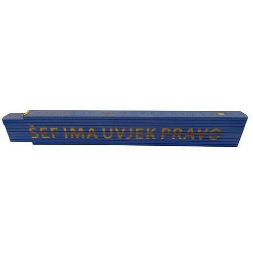  Zidarski metar (Duljina: 2 m, Natpis: Šef ima uvjek pravo, Boja: Plave boje) Cijene
