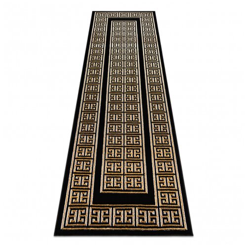 RugsX Tekač, tekač ALLURE 1968 Grški ključ, okvir - strukturna, elegantna, glamur črna / zlato 60x200 cm, (22045408) Cene