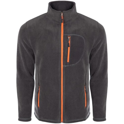 Dewberry 24601 5 Pocket Outdoor Full Zipper Fleece Jacket-SMOKED-2 Cene