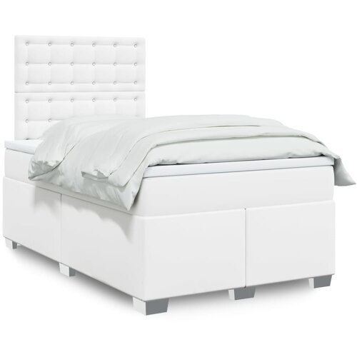  box spring s madracem bijeli 120x190 cm od umjetne kože Cijene