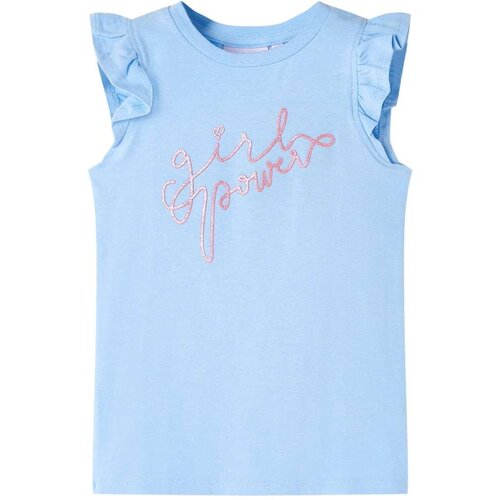  Dječja majica s volanima svjetloplava 92 Cijene