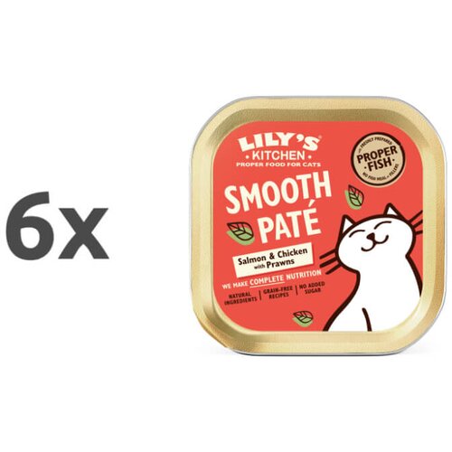 Lily&amp;#039;s Kitchen Smooth Pat&amp;eacute; Adult - losos, pi&amp;scaron;čanec, svinjina in kozice 6 x 85 g Slike