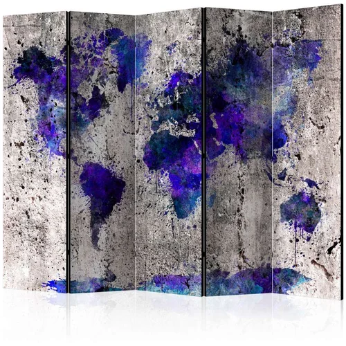  Paravan u 5 dijelova - World Map: Ink Blots II [Room Dividers] 225x172