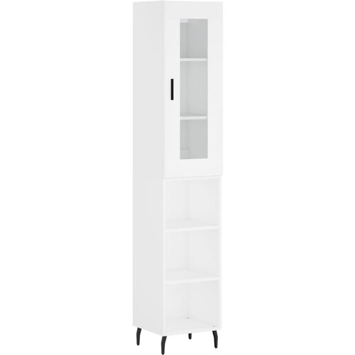 Maison Chic Visoka omara - Komoda - Predalnik bela 34,5x34x180 cm inženirski les, (21719742) Cene