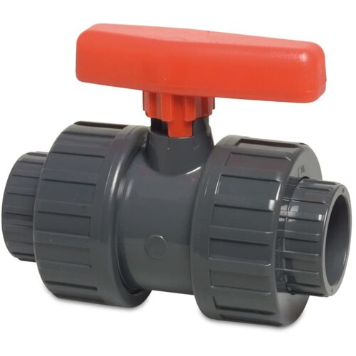 Boni-shop PVC Krogelni Ventil 32mm PN16 s Spojko za Bazene in Ribnike, (5000081652) Slike
