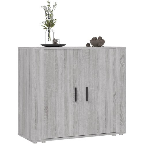  Komoda sivog hrasta sonome 80x33x70 cm od konstruiranog drva Slike