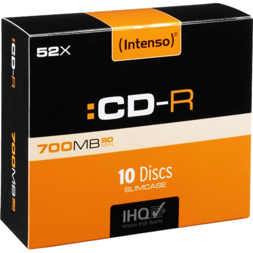 Intenso cd-r 700MB (80 min.) pak. 10 komada slim case - CD-R700MB/10Slim Slike