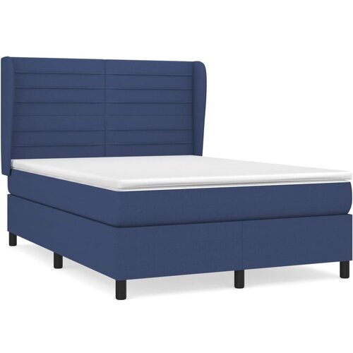 Maison Chic Box spring postelja - Vzmetna postelja z vzmetnico modra 140x190 cm blago SL13557, (21884426) Cene