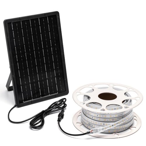 Aigostar LED prigu&amp;scaron;iva solarna traka LED/20W/3,2V 20 m 6500K IP65 + daljinski upravljač Slike