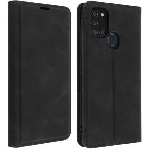 AVIZAR magnetna preklopna torbica, držalo za kartice in stojalo za samsung galaxy A21s - crna, (20626464) Cene