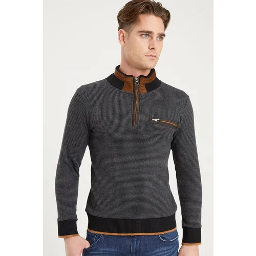 Dewberry 1039 MEN'S SWEATSHIRT-ANTHRACITE