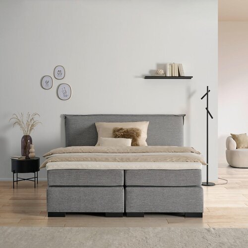 MID.YOU POSTELJA BOXSPRING 180 cm x 200 cm , leseni material antracit, siva, bež, ekru Cene