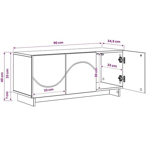  TV stalak 90 x 34 5 x 40 cm Bijela Konstruirano drvo - Bijela 90 x 34 5 x 40 cm Slike