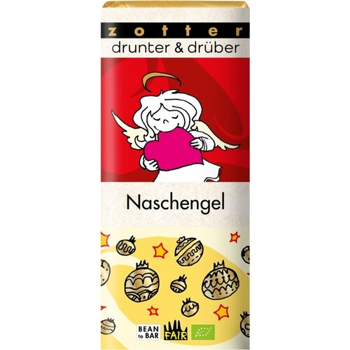 Zotter Schokoladen Bio čokolada drunter &amp;amp; dr&amp;uuml;ber - &amp;quot;angelski prigrizek&amp;quot; - 70 g Slike