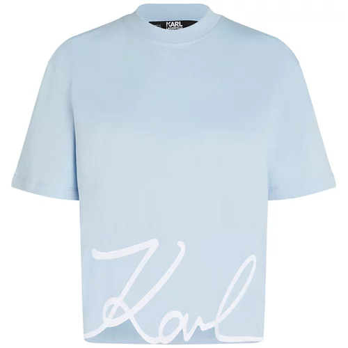 Karl Lagerfeld Majica svetlo modra / bela