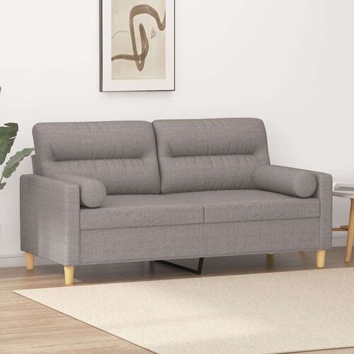  Kavč dvosed z blazinami taupe 140 cm blago, (20911555) Cene