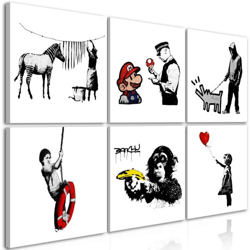  Slika - Banksy Style (6 Parts) 60x40 Slike