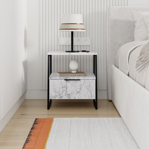 Hanah home noćni ormarić pal - carrara marble carrara marble nightstand Cene